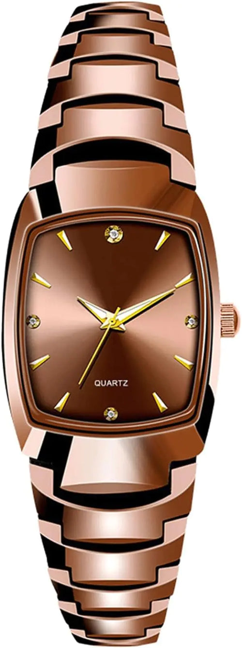 BESTKANG Watches for Women Ladies Stainless Dress Luxury Business Classic Fashion Analog Quartz Waterproof Watch (Gold)