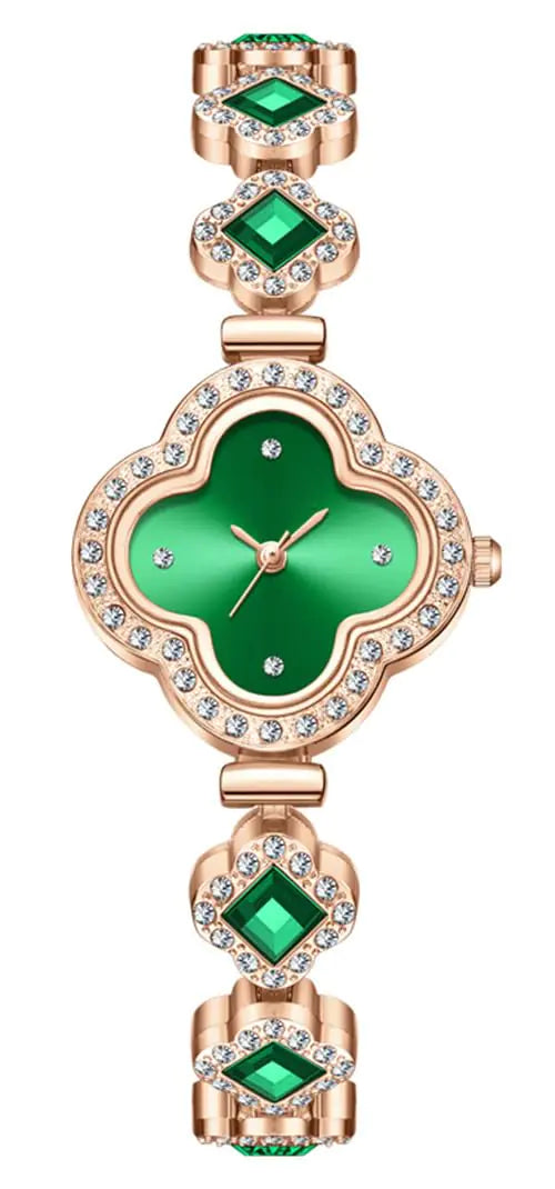 KINGNUOS Watch Fashion Lovely Bracelet Watch Quartz Wrist Watches Dress Watch (02 Green)